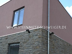 Außenwand Verkleidung aus Kalkstein